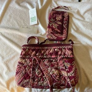 Vera bradley. Shoulder bag and matching wristlet vintage